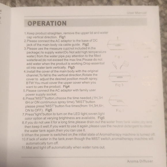 LED Color Changing Essential Oil Mist Diffuser - Picture 12 of 16